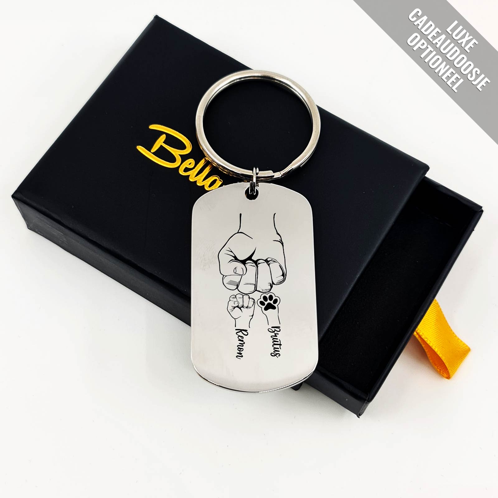 Fistbumps met Pootje! - Sleutelhanger - Bella Mia