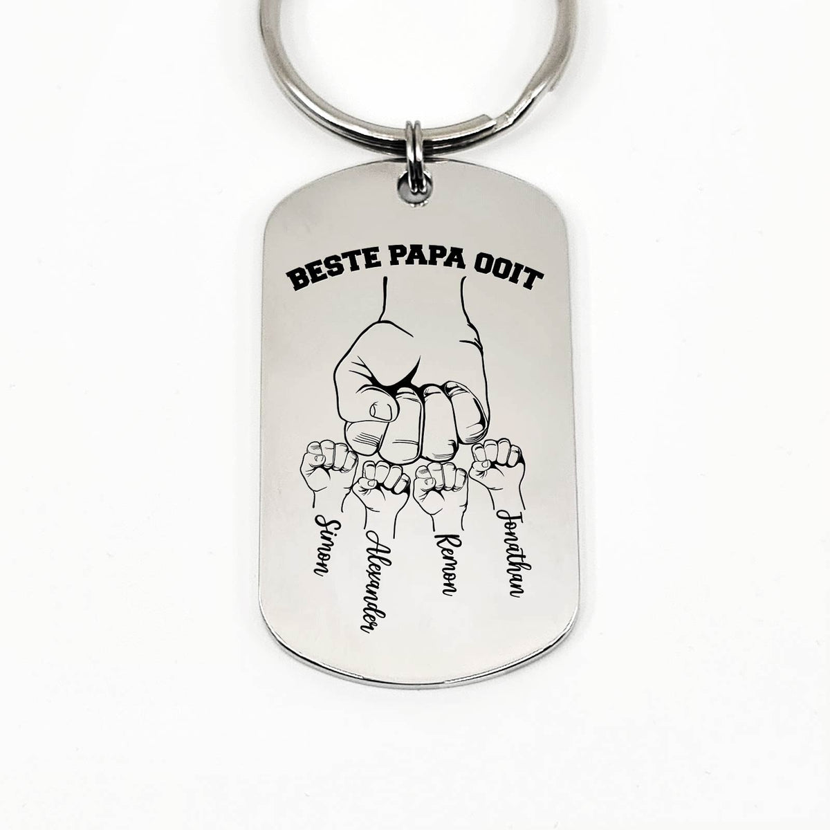 Fistbumps Sleutelhanger - Vaderdagscadeau voor Papa of Opa - Bella Mia