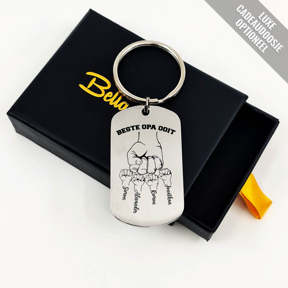 Fistbumps Sleutelhanger - Vaderdagscadeau voor Papa of Opa - Bella Mia