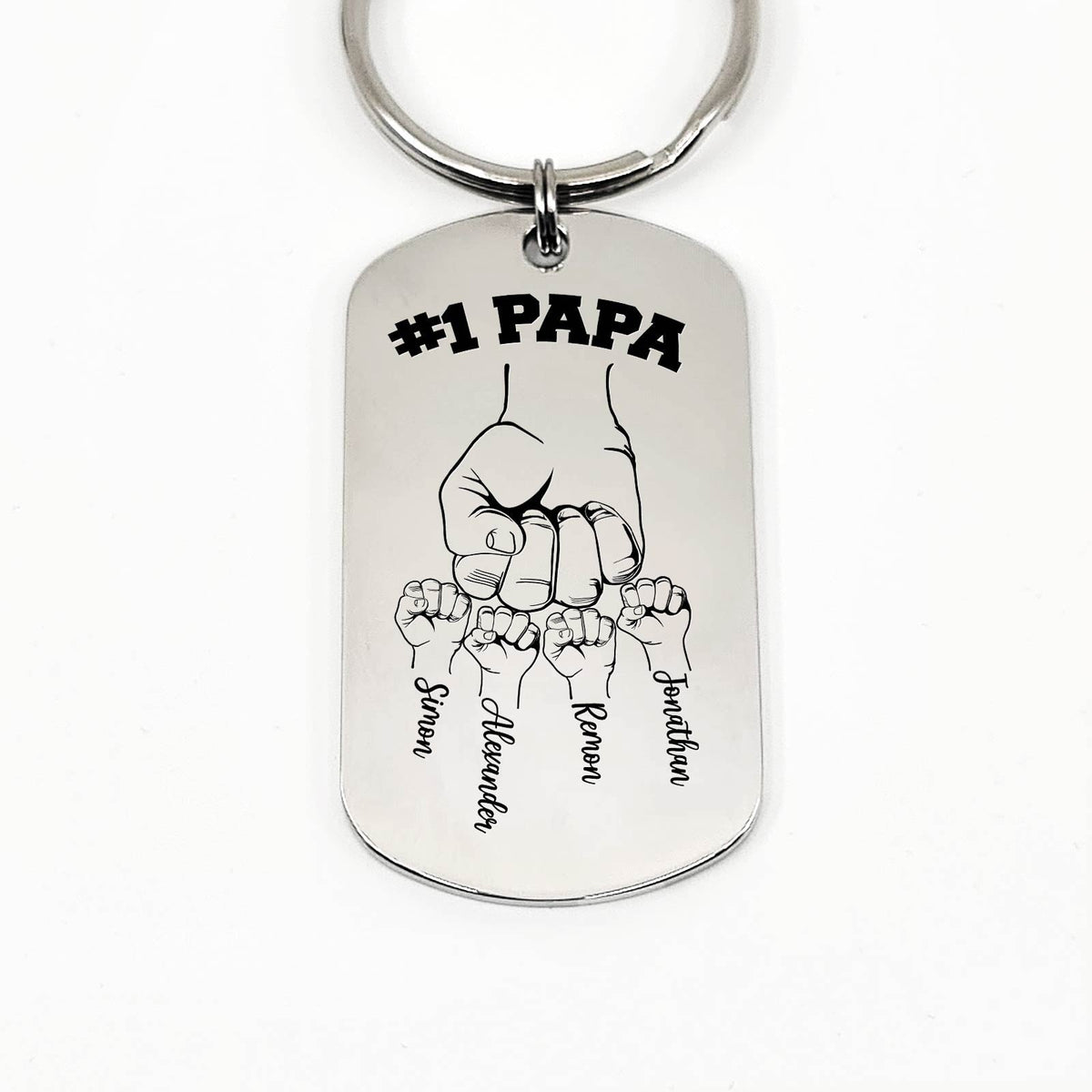 Fistbumps Sleutelhanger - Vaderdagscadeau voor Papa of Opa - Bella Mia