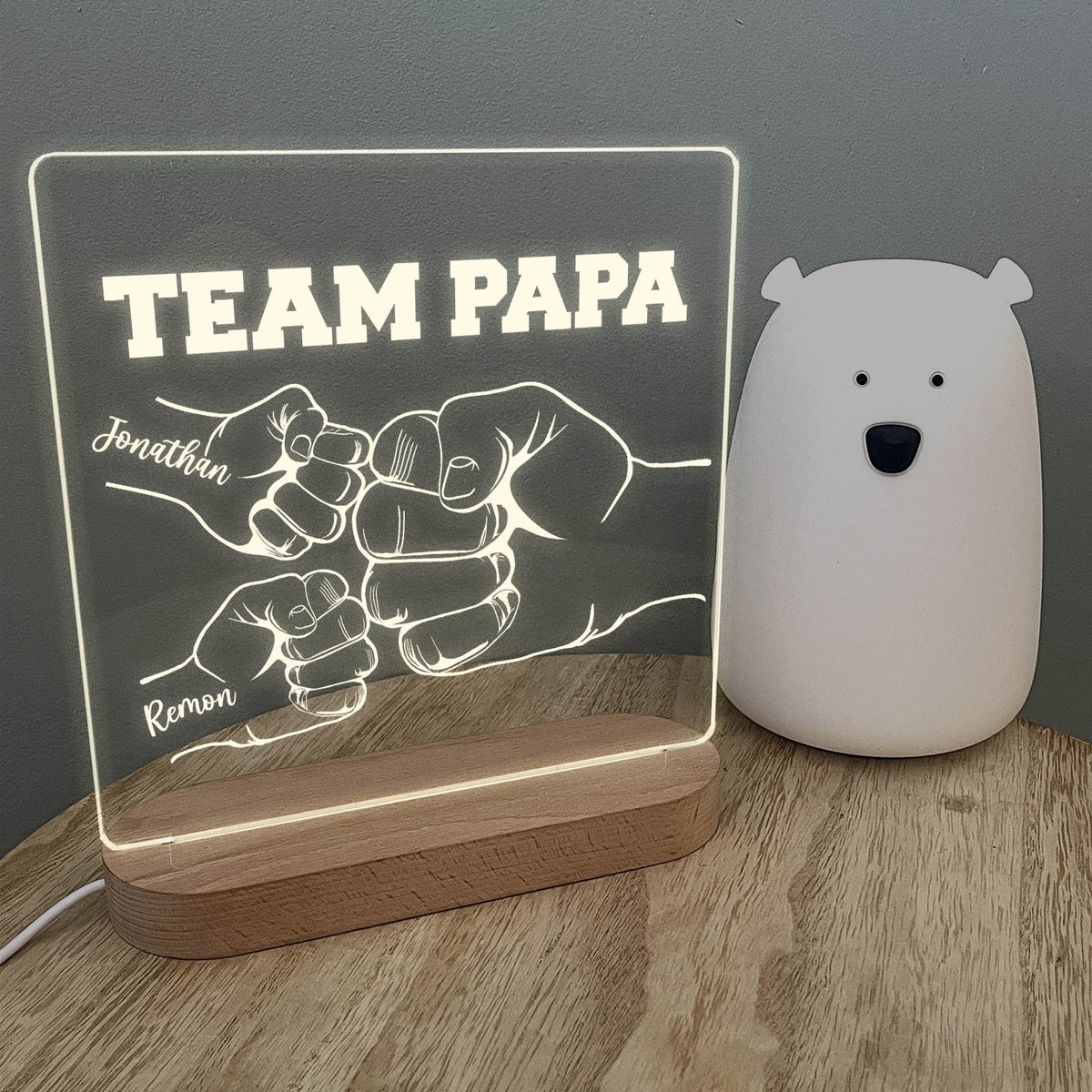 Fistbumps Team Papa - Ledlamp - Bella Mia