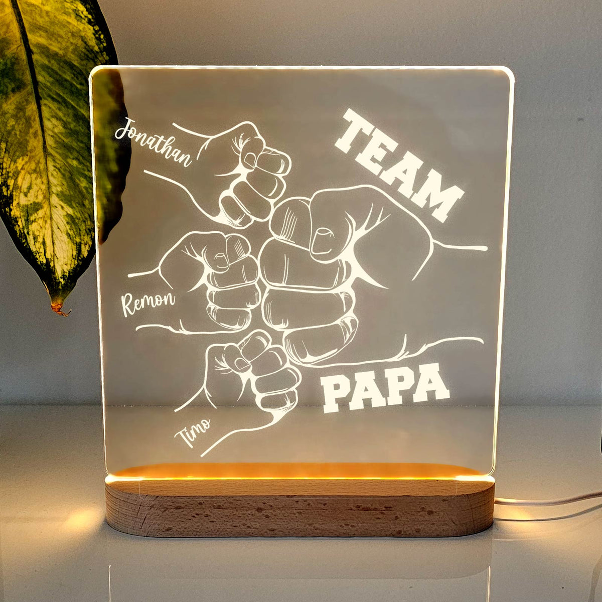 Fistbumps Team Papa - Ledlamp - Bella Mia