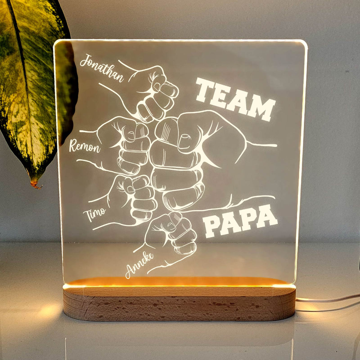 Fistbumps Team Papa - Ledlamp - Bella Mia