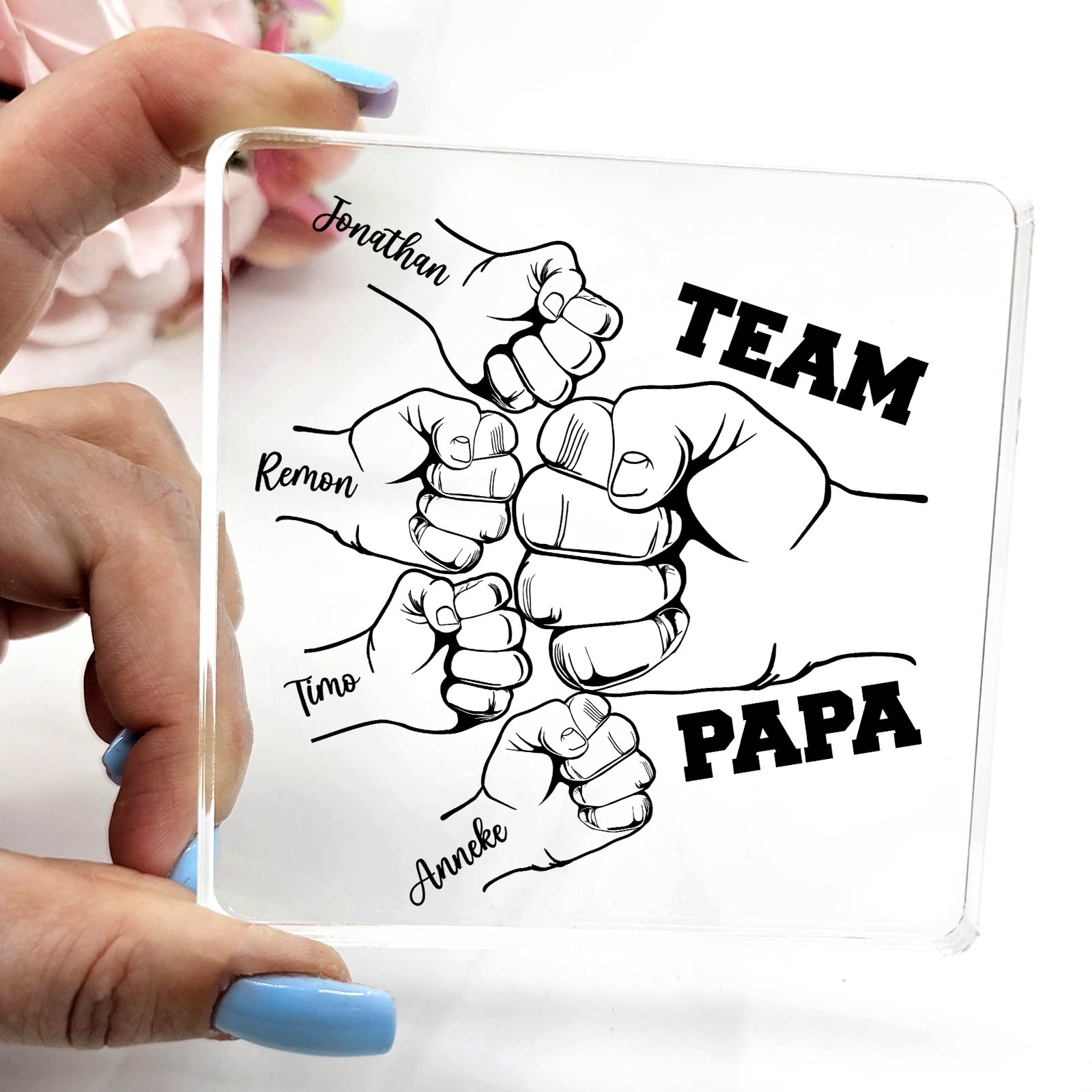 Fistbumps Team Papa! - Plexi Plaque - Bella Mia