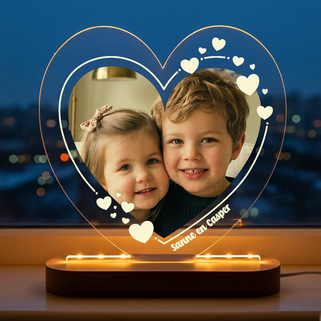 Fotolamp met namen van de kids - Bella Mia