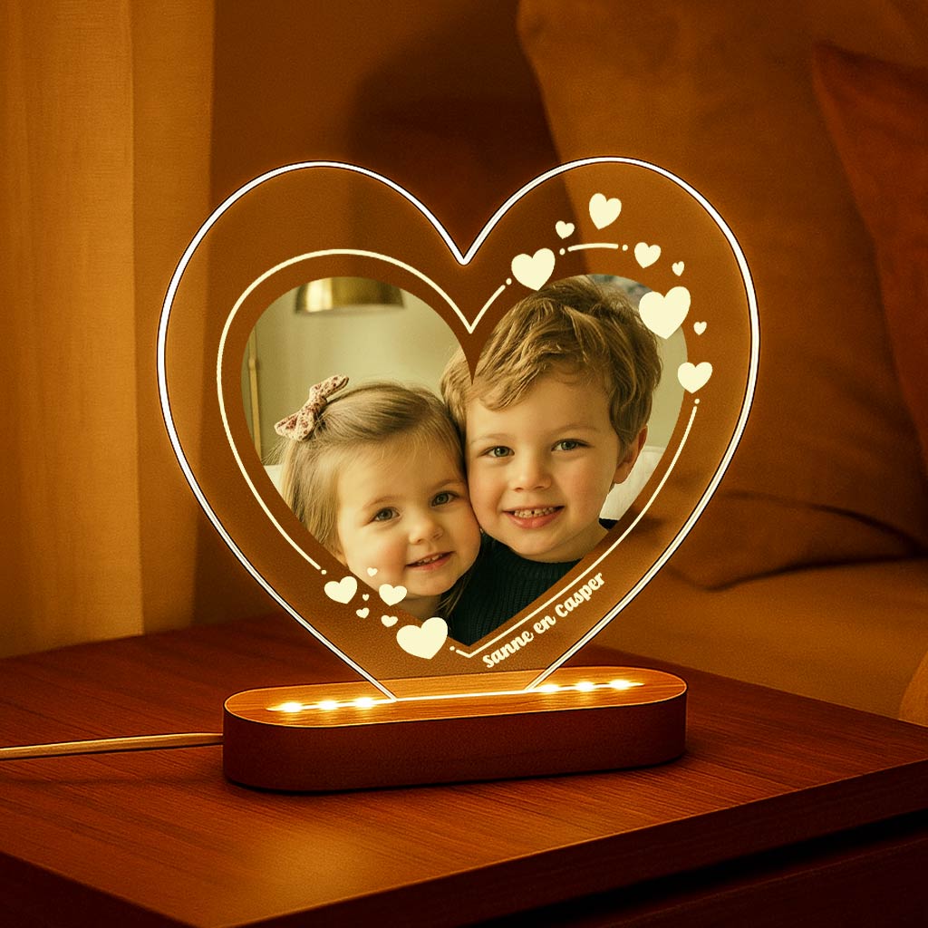 Fotolamp met namen van de kids - Bella Mia