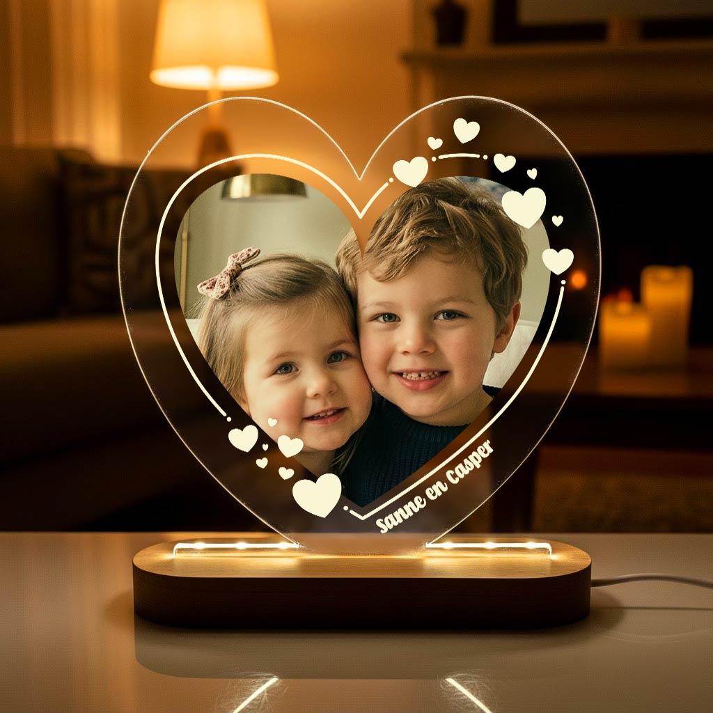Fotolamp met namen van de kids - Bella Mia