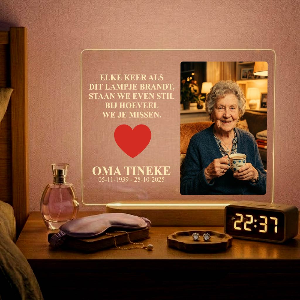 Fotolamp ter herinnering van jouw dierbare - Bella Mia