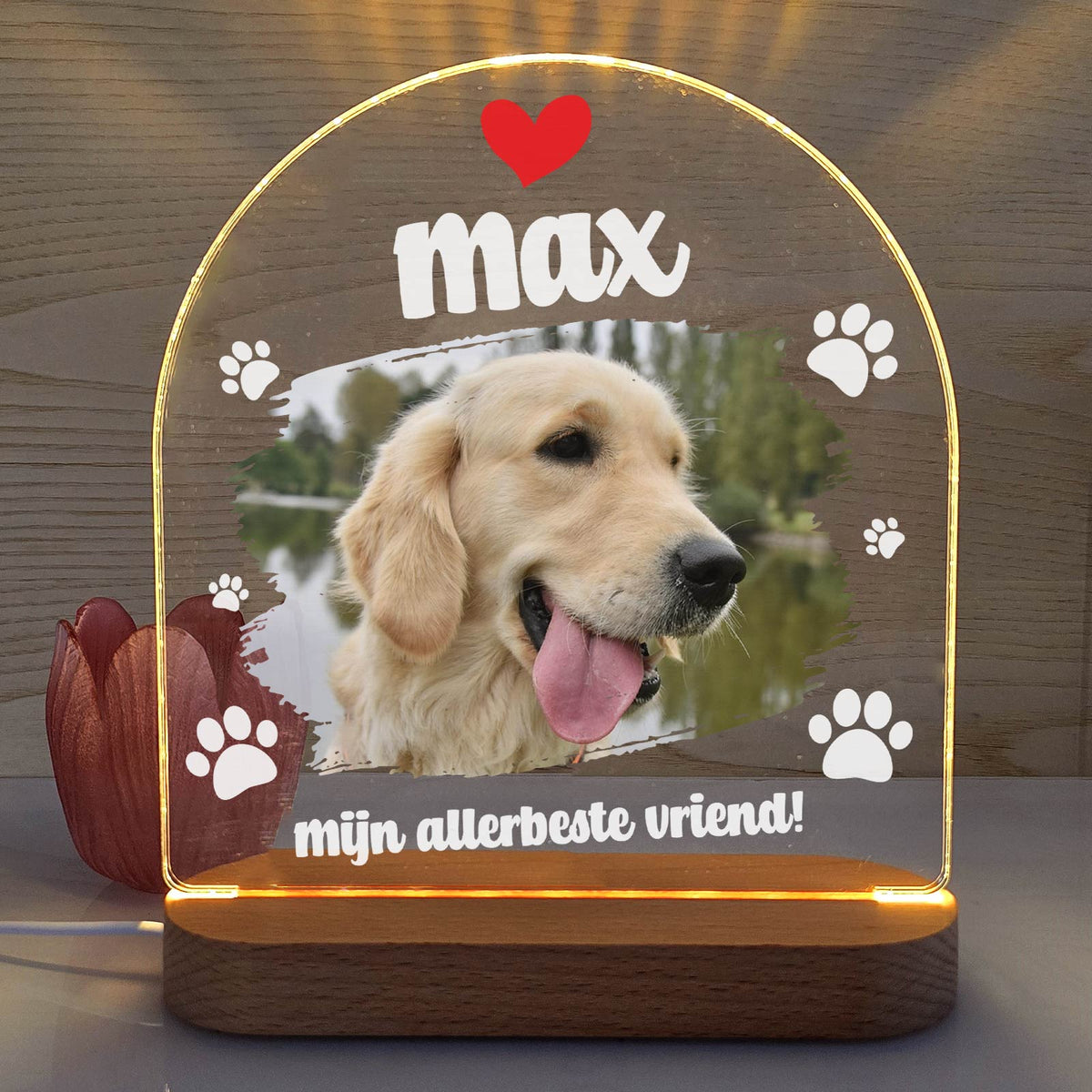 Fotolamp van jouw eigen Hond of Kat - Bella Mia