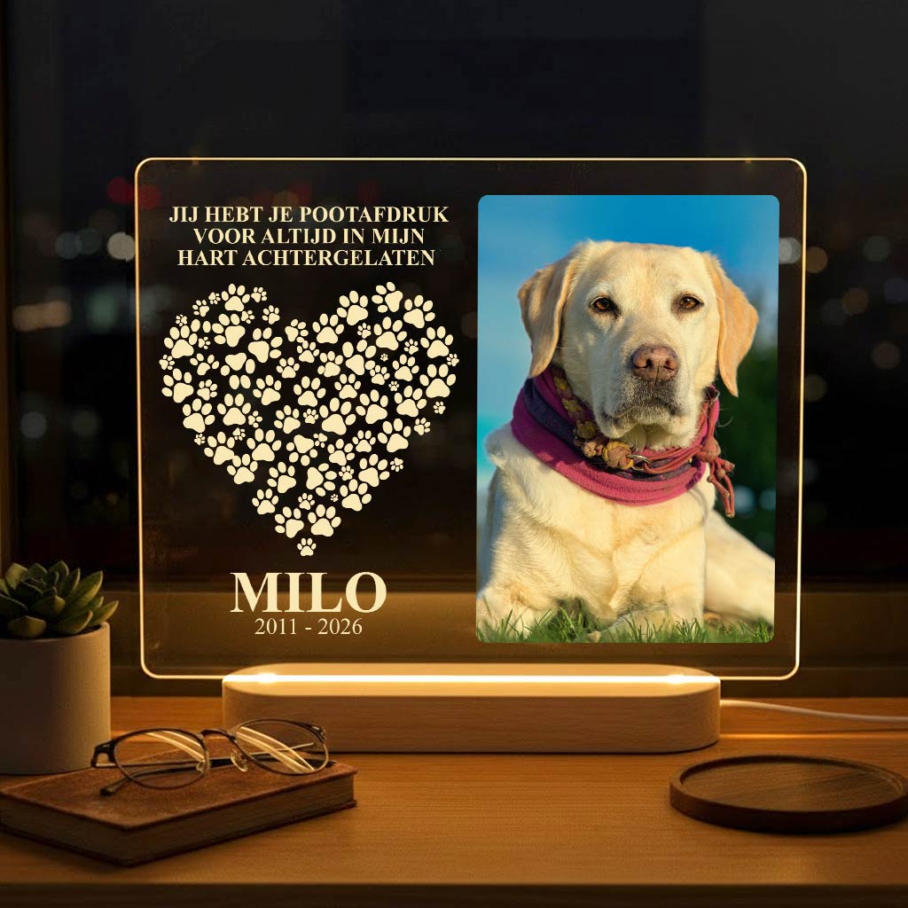 Fotolamp van jouw hond of kat - Bella Mia