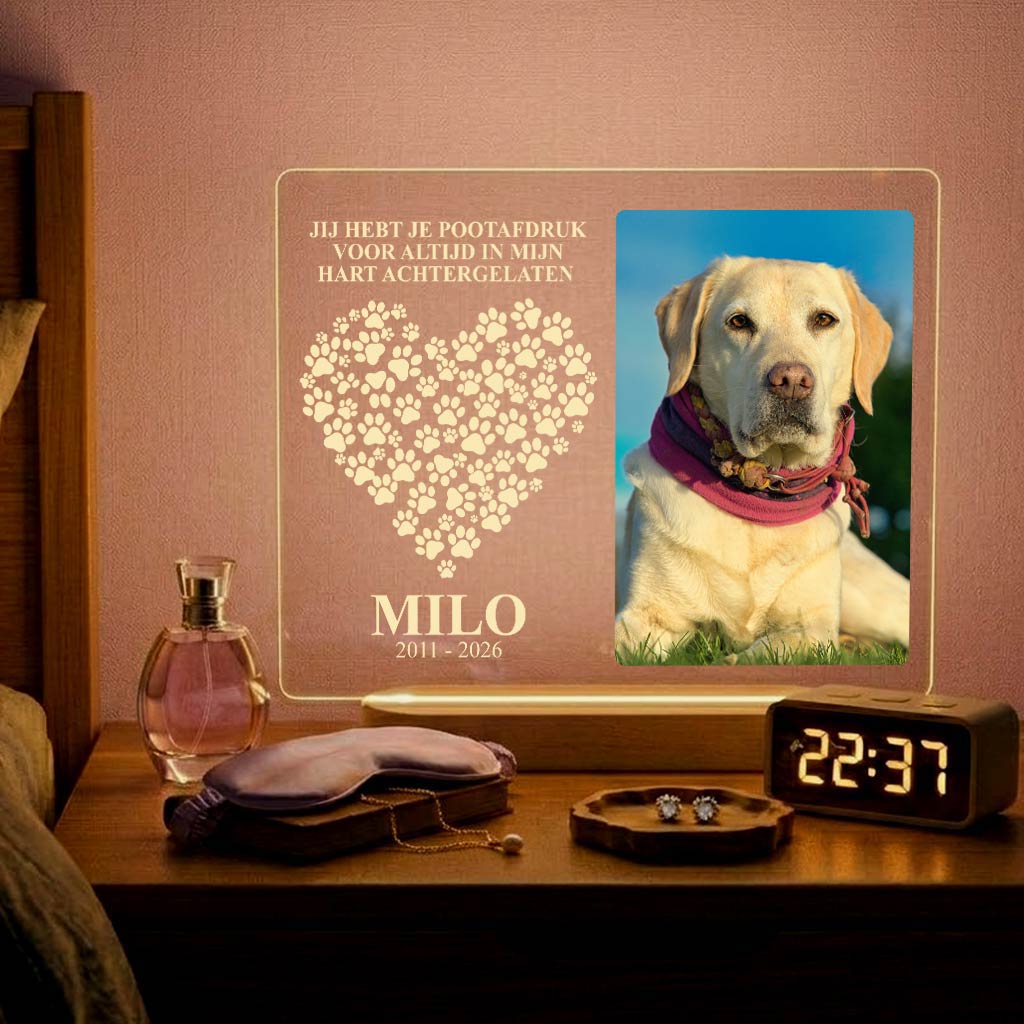 Fotolamp van jouw hond of kat - Bella Mia