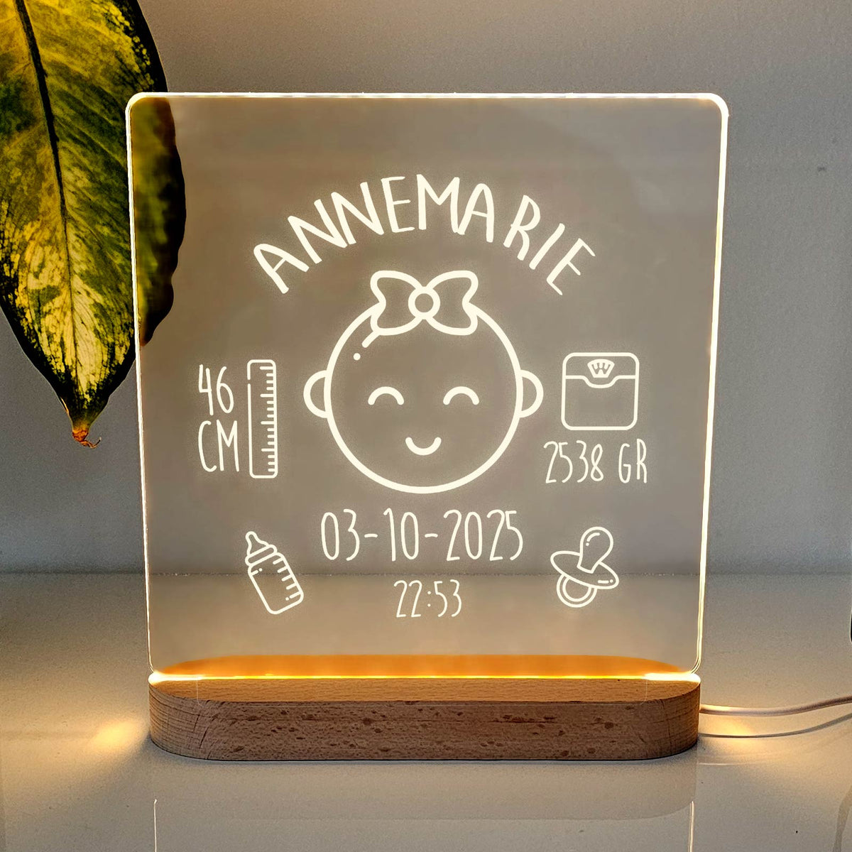 Geboortelampje - Bella Mia