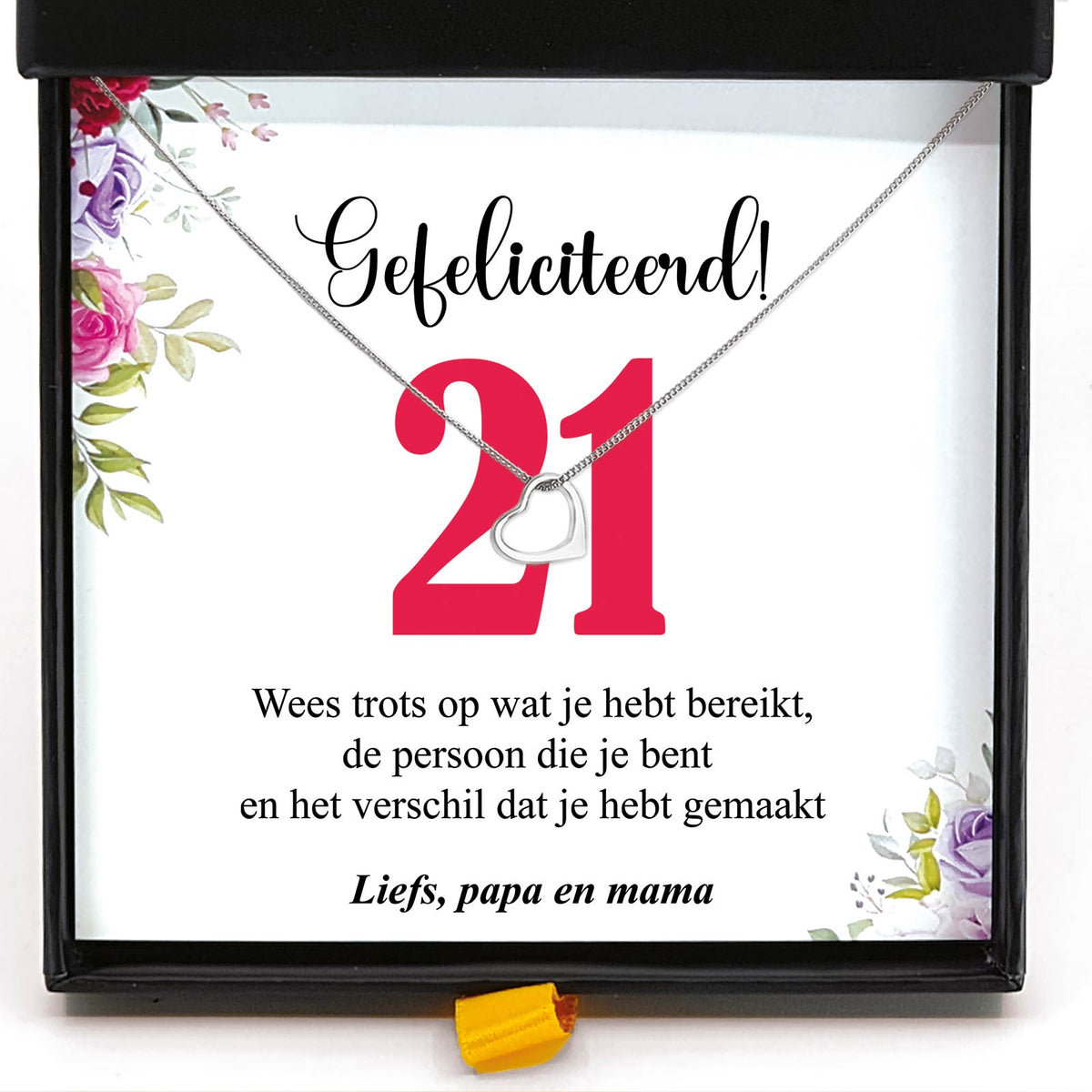 Gefelictiteerd - Hart Ketting - Bella Mia