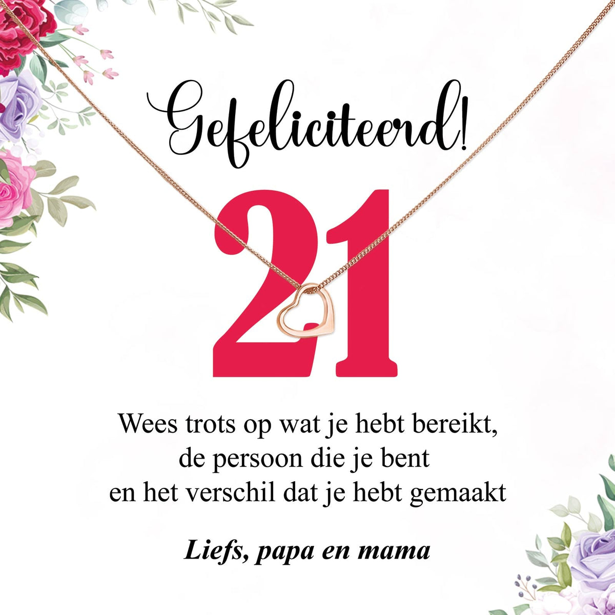 Gefelictiteerd - Hart Ketting - Bella Mia