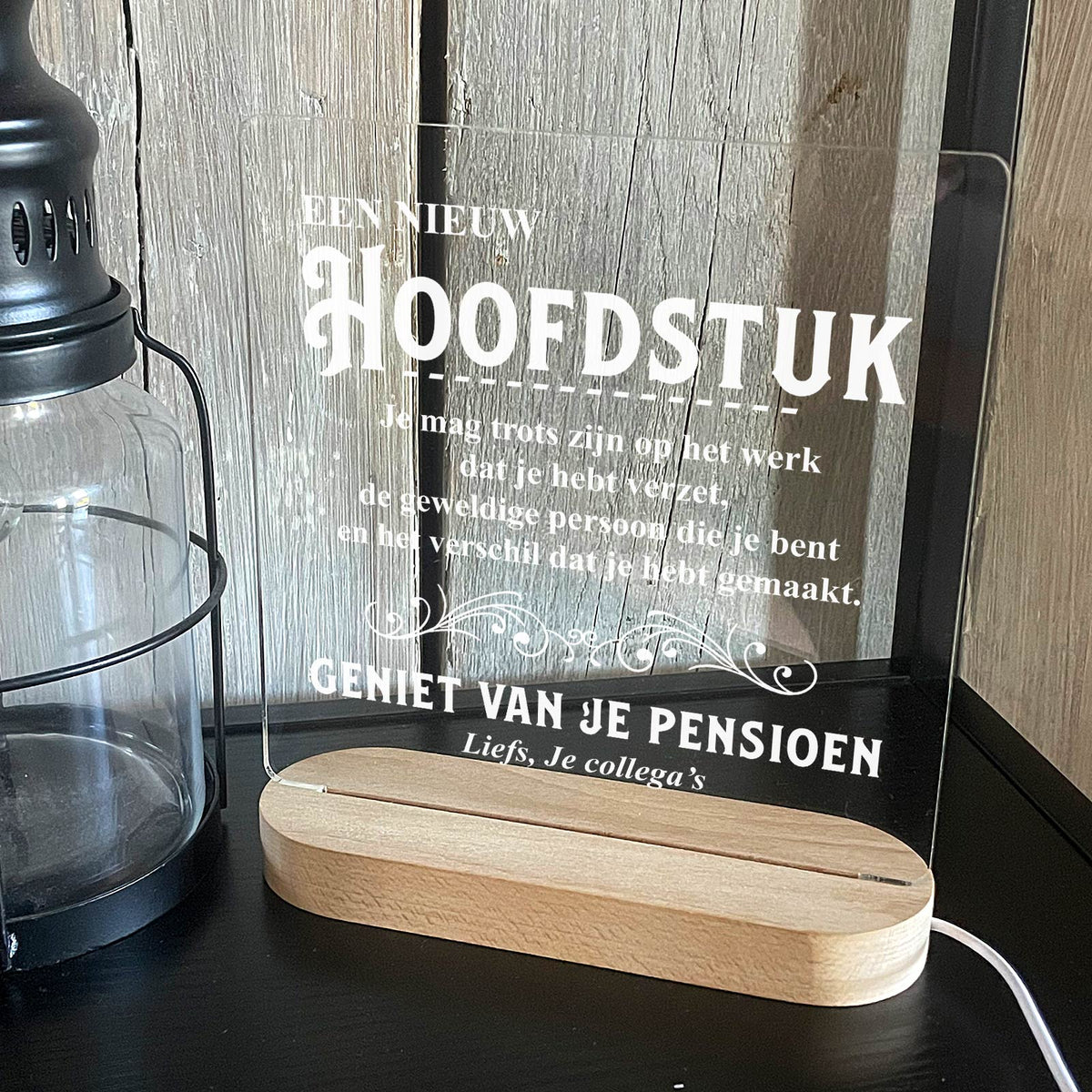 Geniet van je pensioen - Ledlamp - Bella Mia