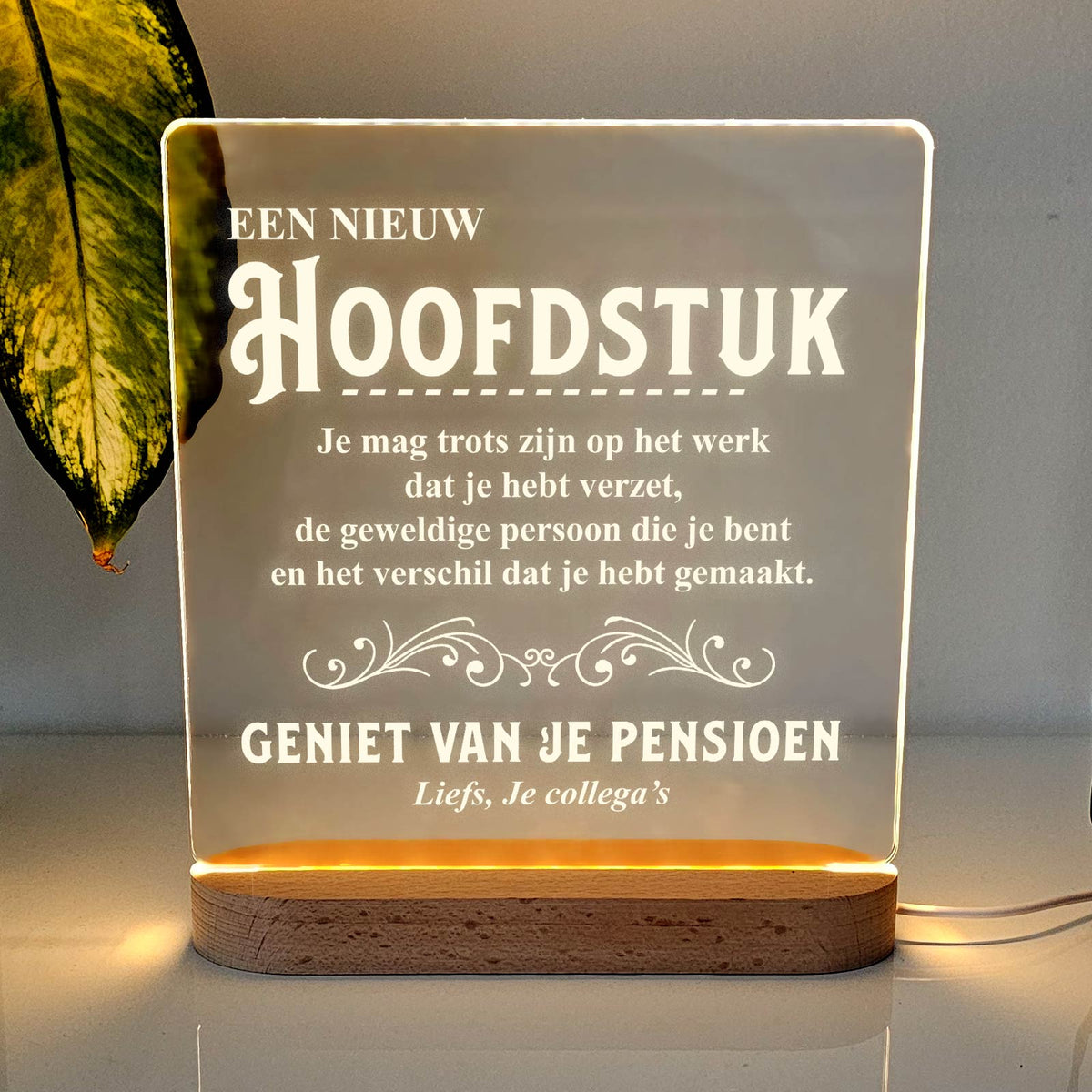 Geniet van je pensioen - Ledlamp - Bella Mia