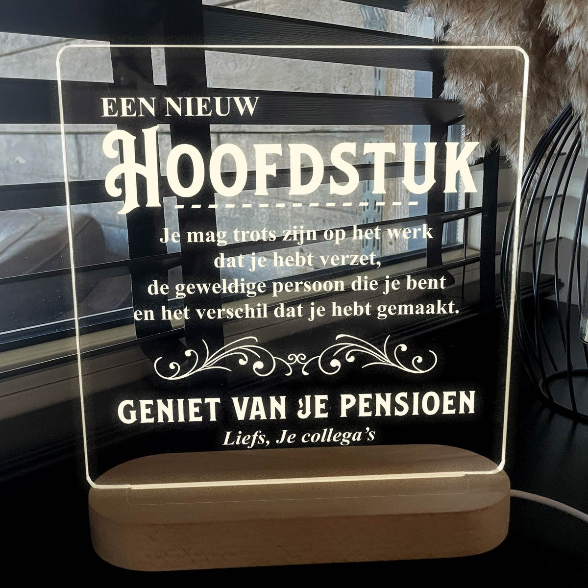 Geniet van je pensioen - Ledlamp - Bella Mia
