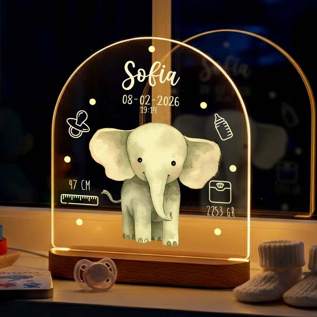 Gepersonaliseerd Geboortelampje - Bella Mia