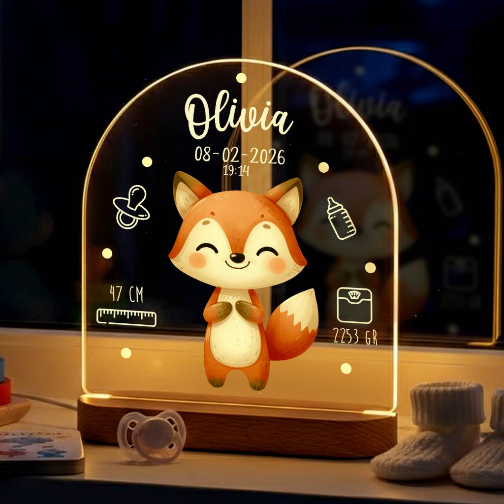 Gepersonaliseerd Geboortelampje - Bella Mia