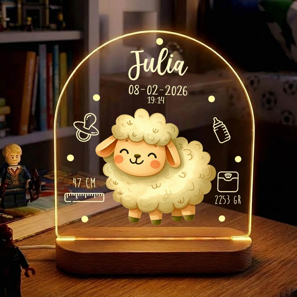 Gepersonaliseerd Geboortelampje - Bella Mia