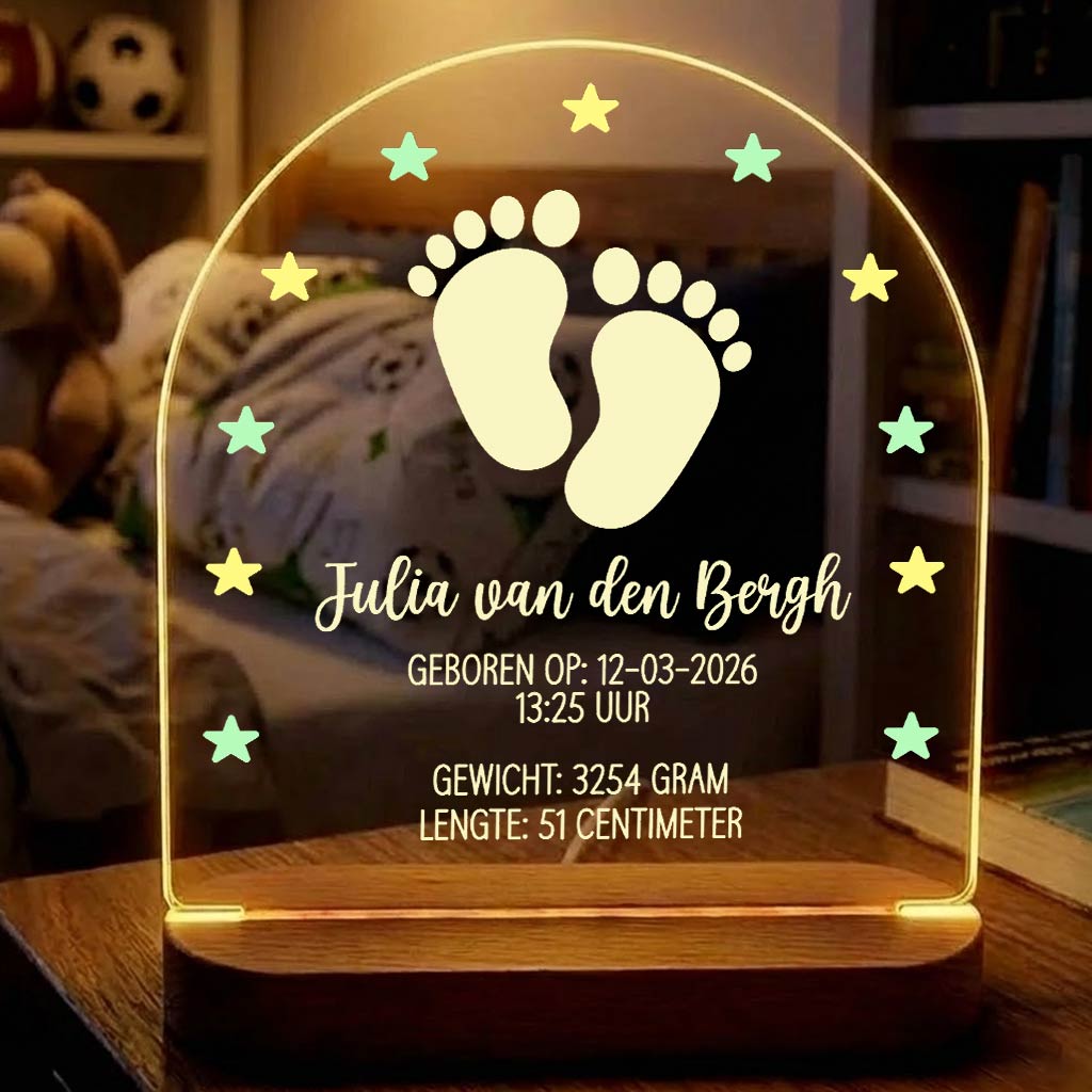 Gepersonaliseerd Kraamcadeautje - Ledlamp - Bella Mia