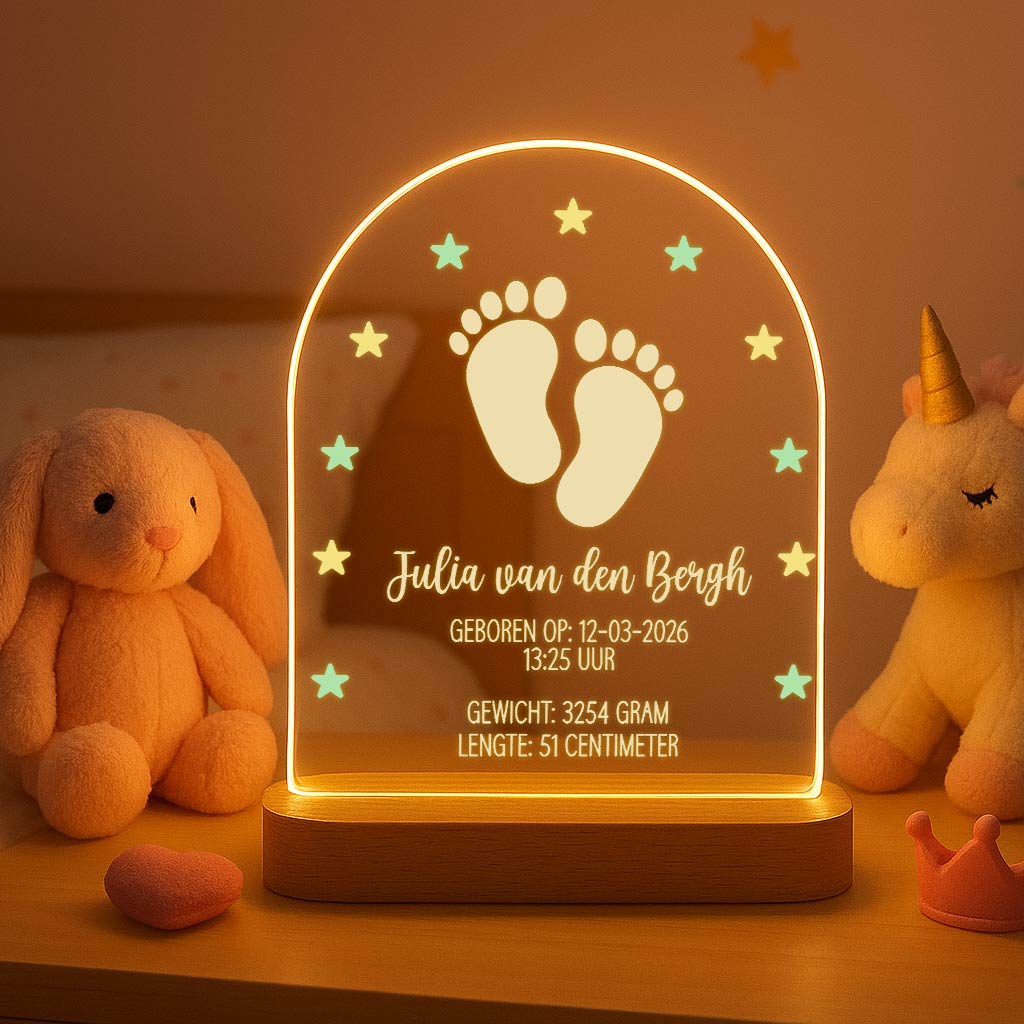 Gepersonaliseerd Kraamcadeautje - Ledlamp - Bella Mia