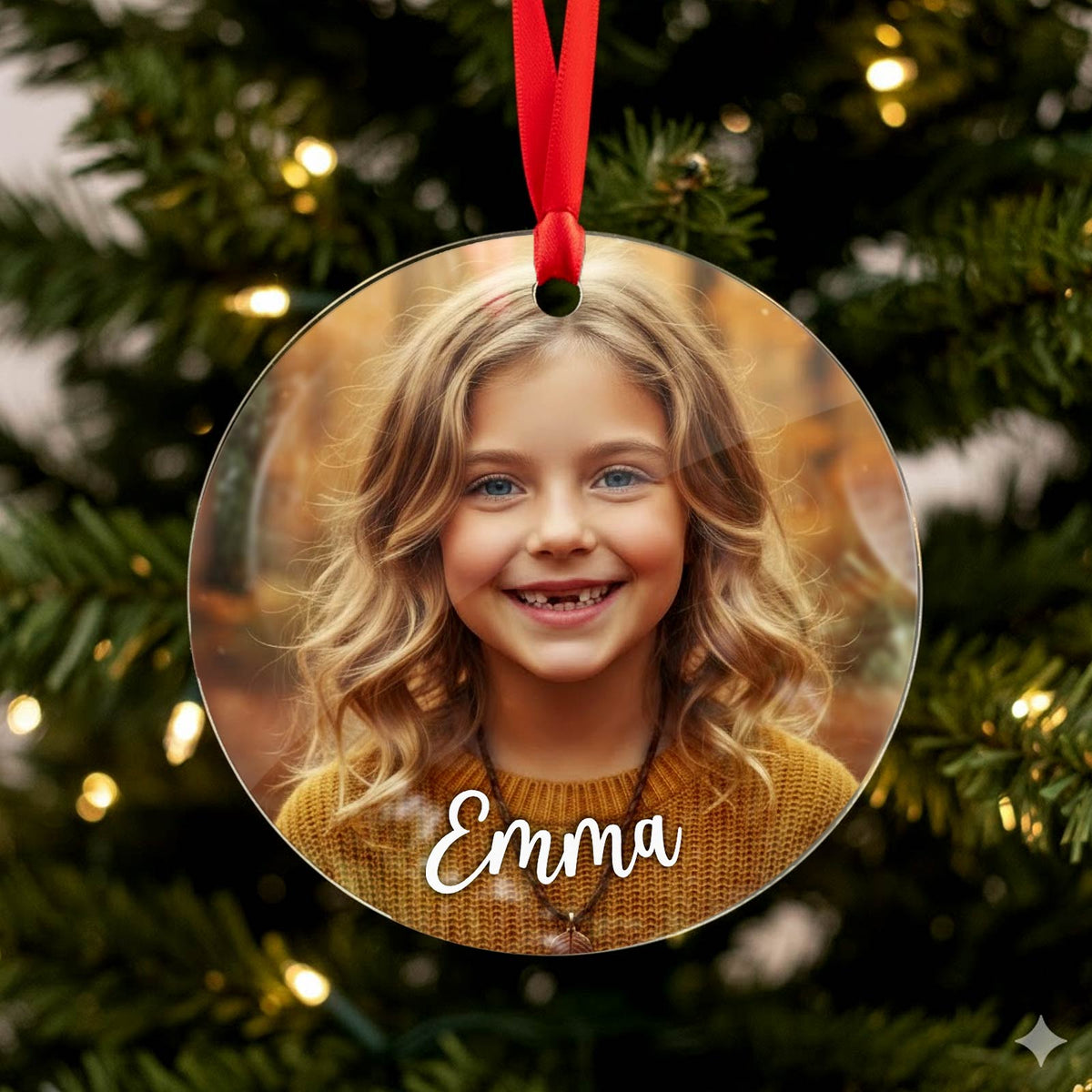 Gepersonaliseerde Fotokerstballen - Bella Mia