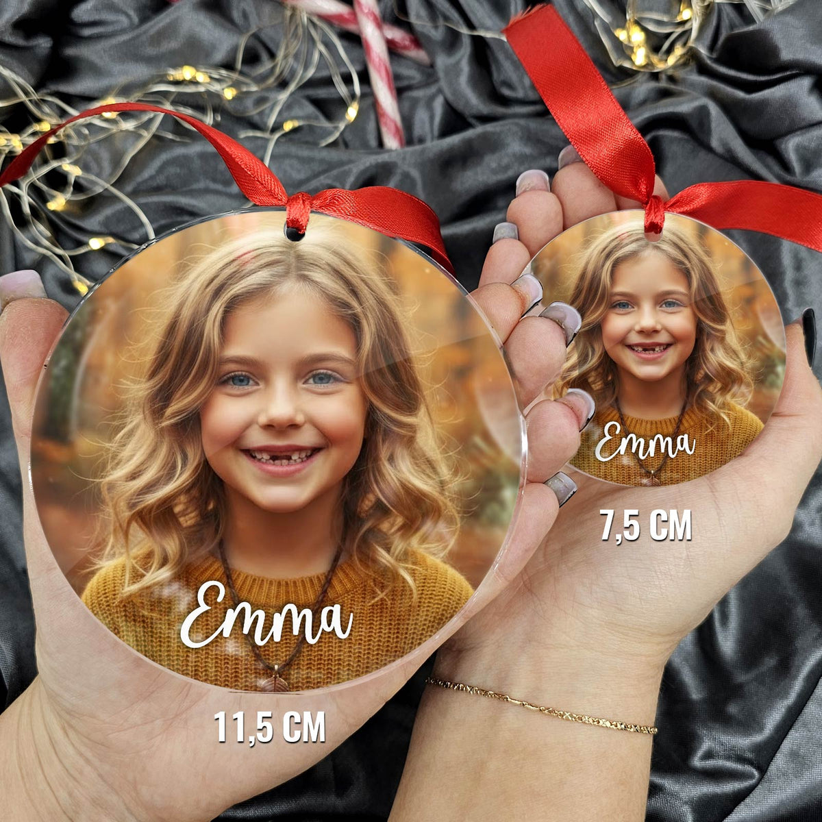 Gepersonaliseerde Fotokerstballen - Bella Mia