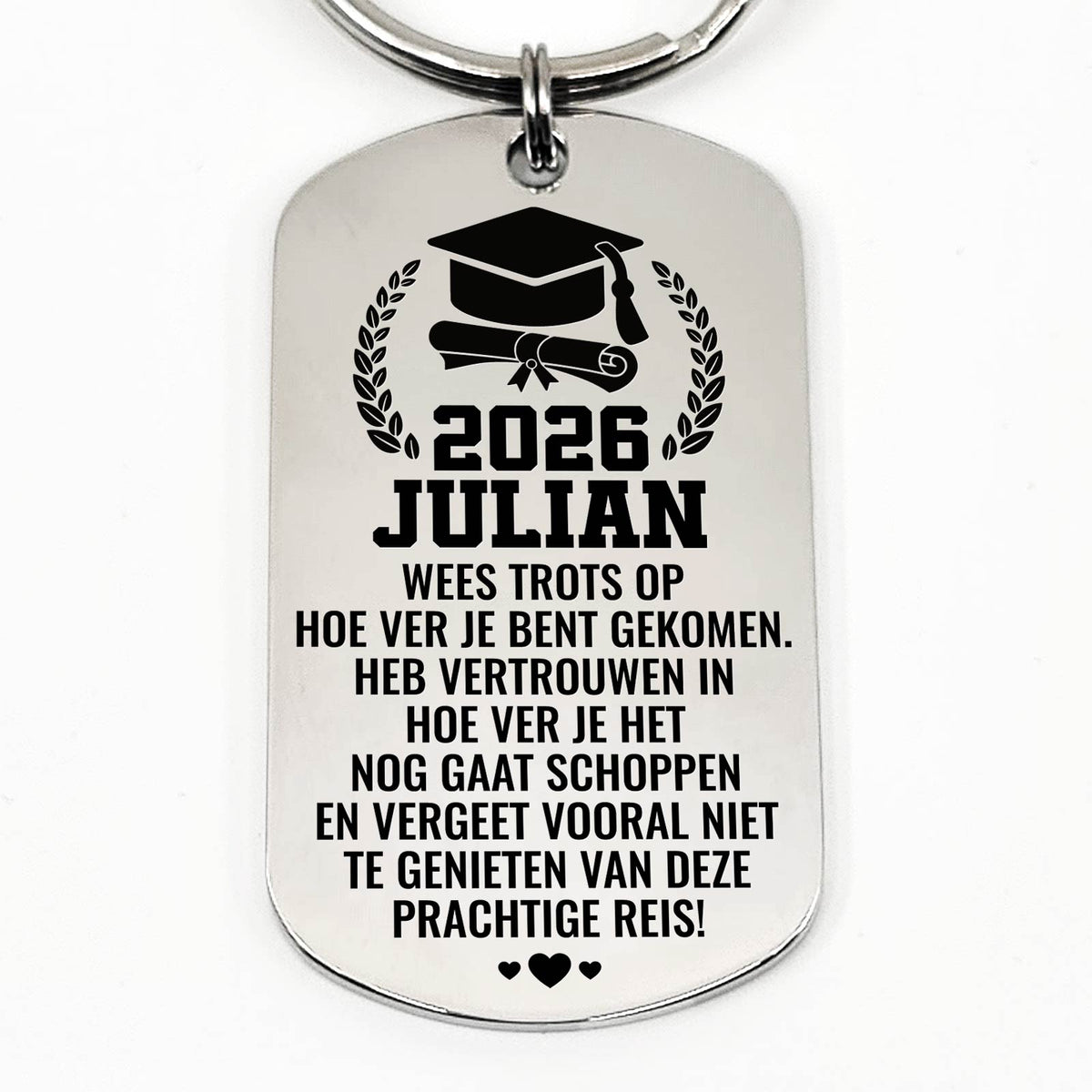 Geslaagd en trots Sleutelhanger - Bella Mia