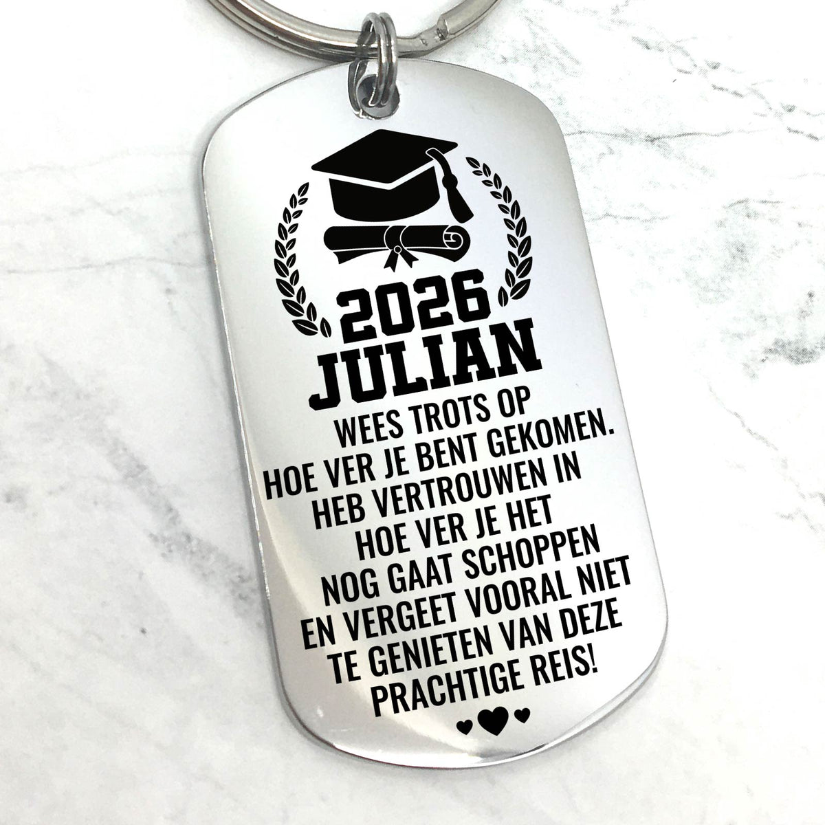 Geslaagd en trots Sleutelhanger - Bella Mia