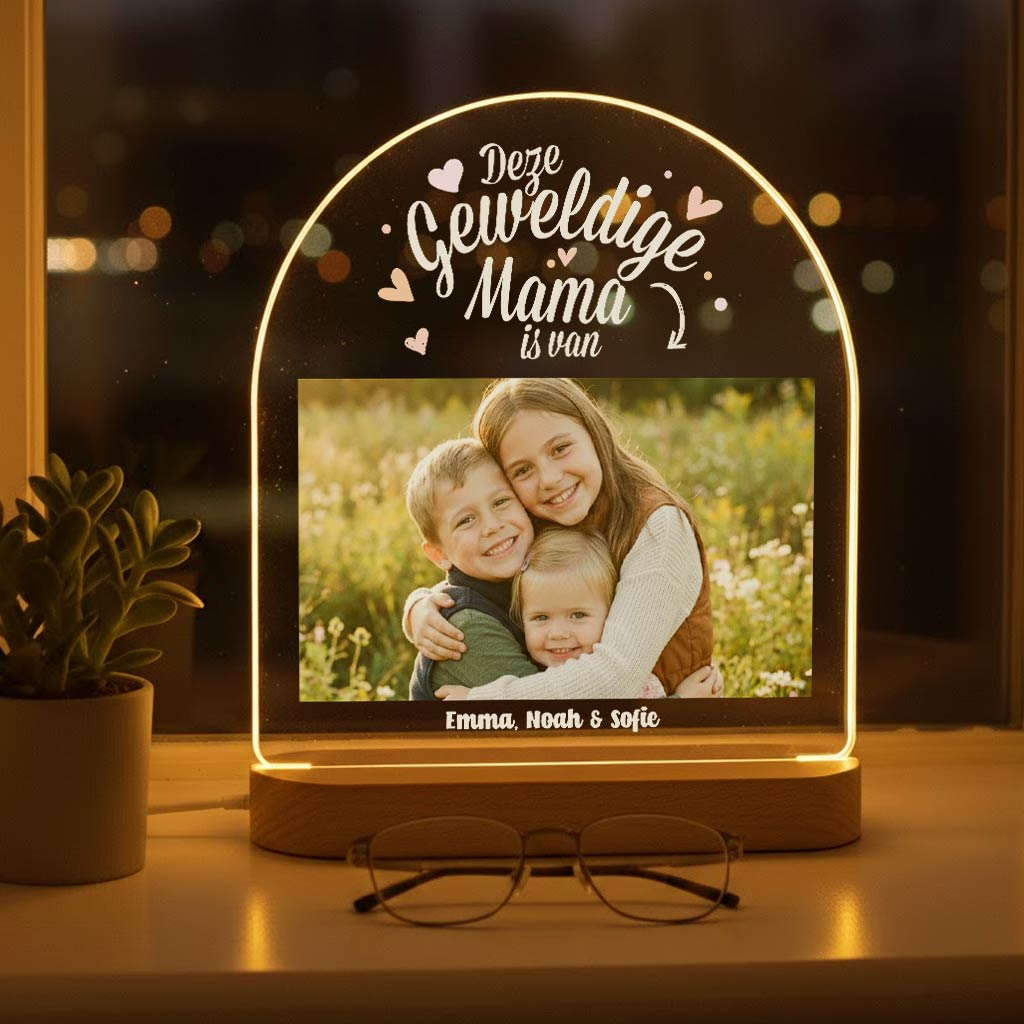 Geweldige Mama Fotolamp - Bella Mia