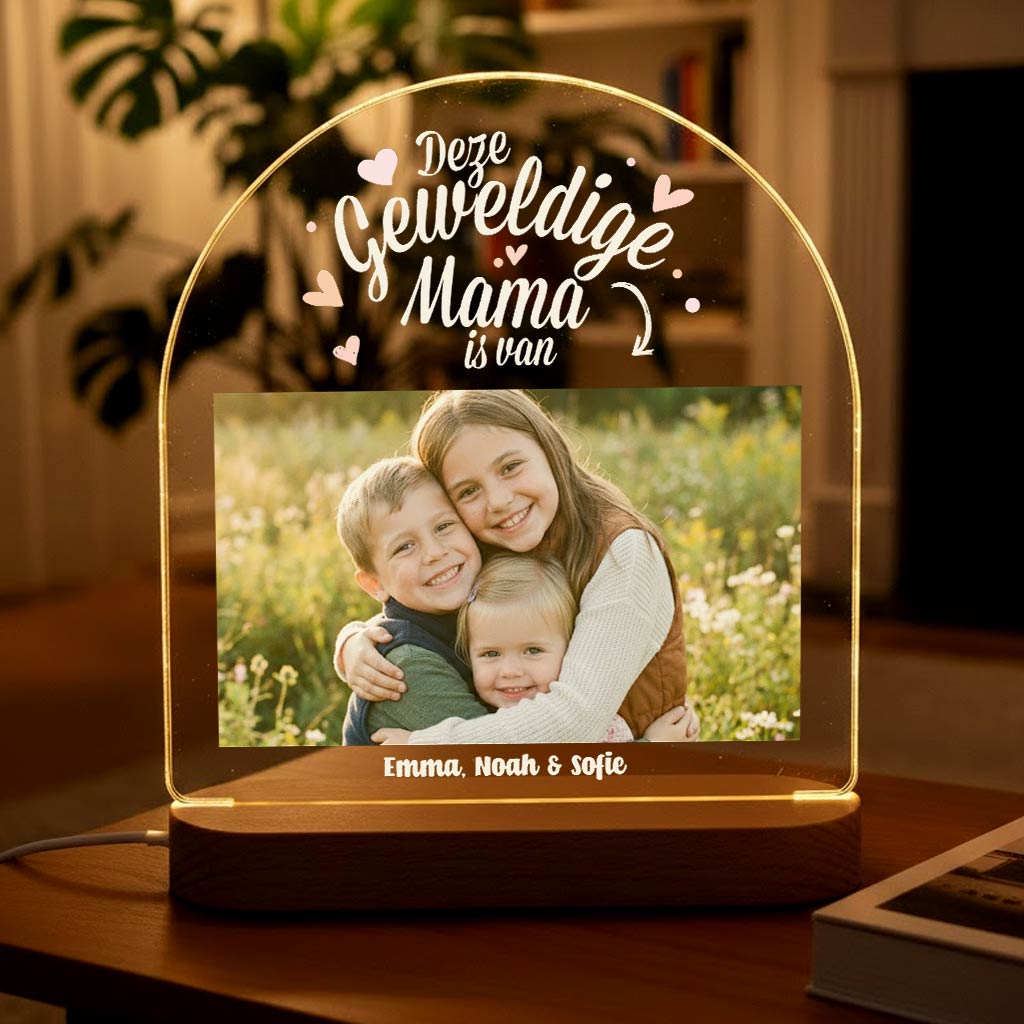 Geweldige Mama Fotolamp - Bella Mia