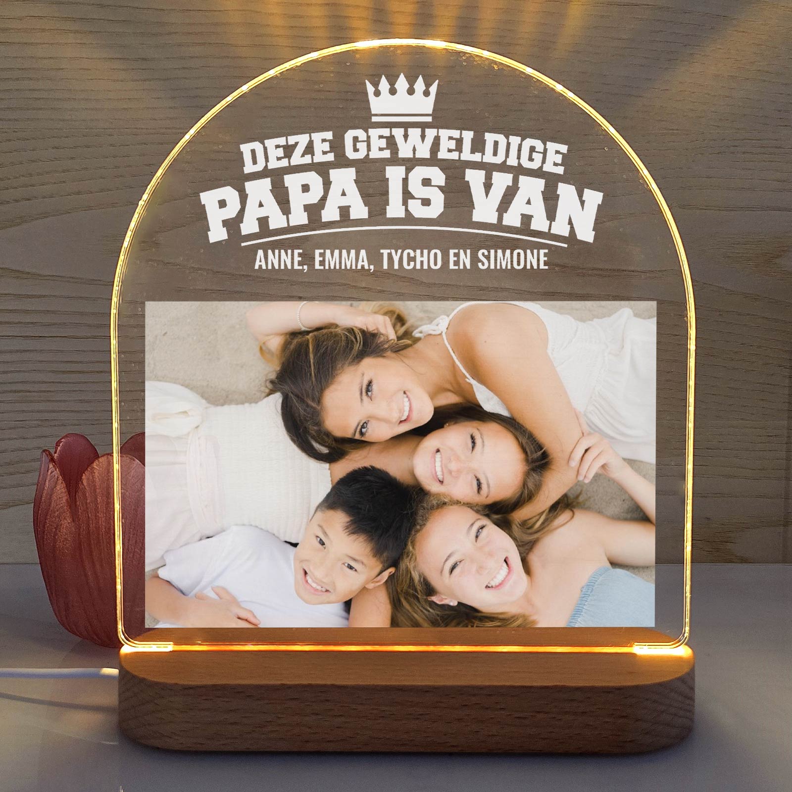 Geweldige papa is van Foto Ledlamp - Bella Mia