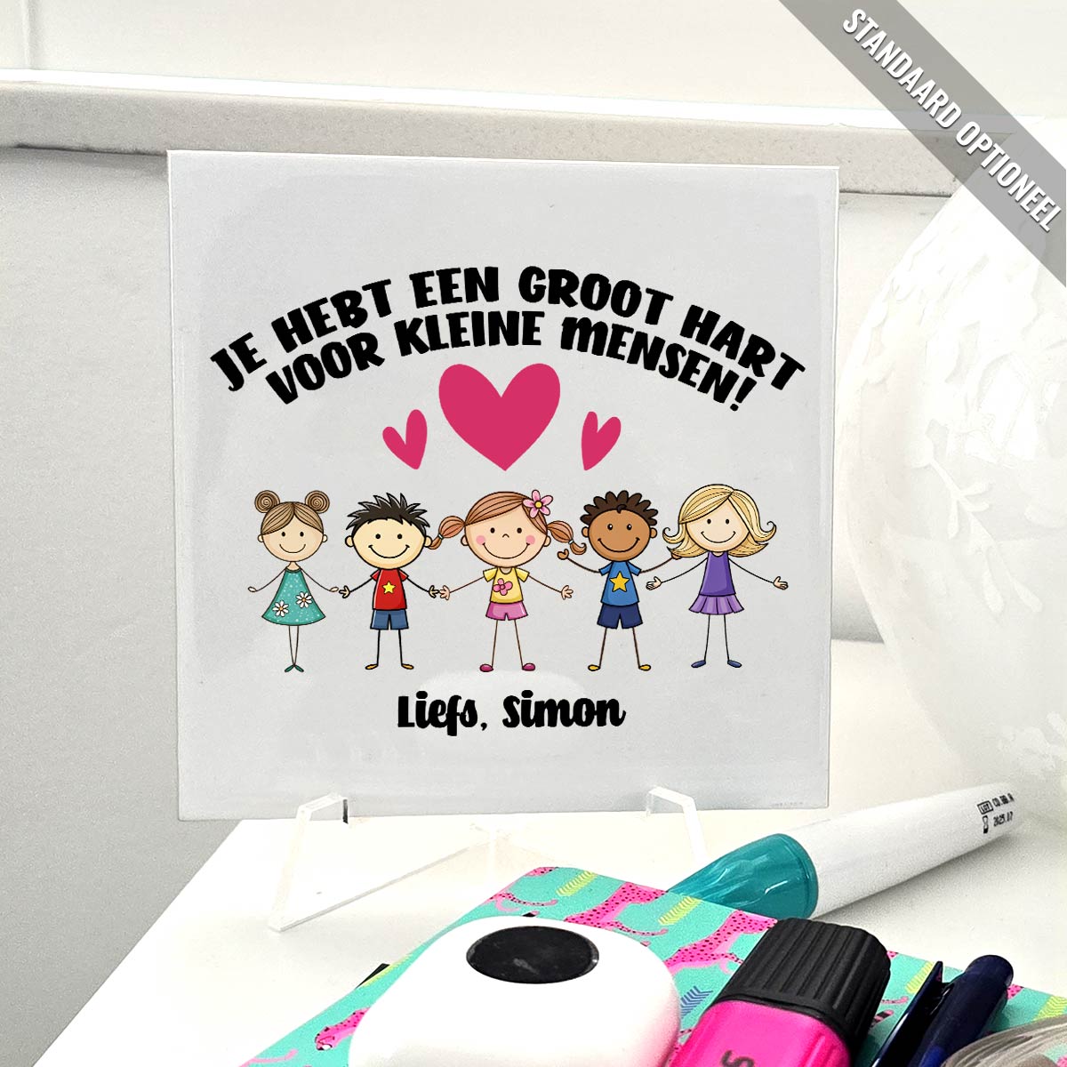 Groot hart voor kleine mensen - Tegeltje - Bella Mia