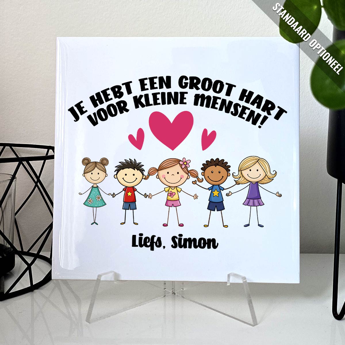 Groot hart voor kleine mensen - Tegeltje - Bella Mia