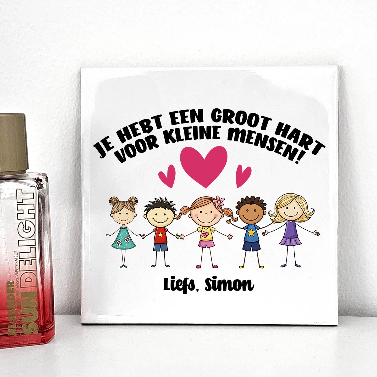 Groot hart voor kleine mensen - Tegeltje - Bella Mia