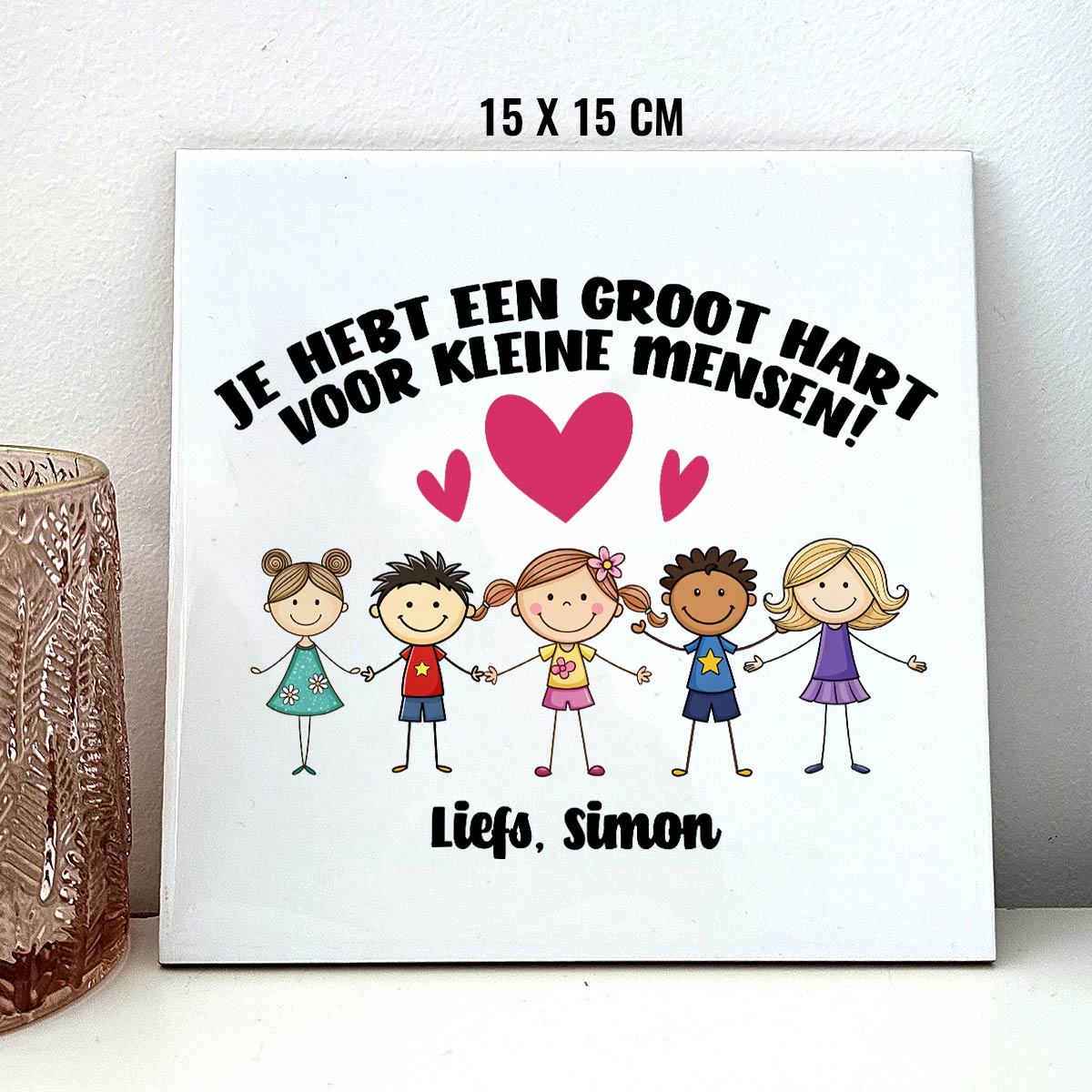 Groot hart voor kleine mensen - Tegeltje - Bella Mia