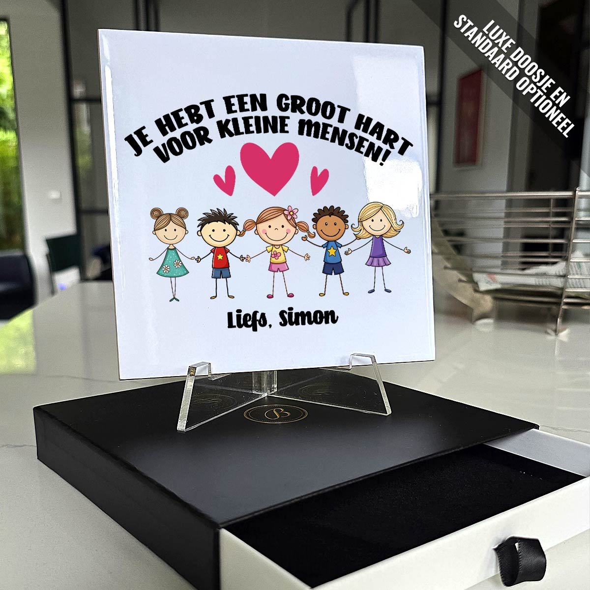 Groot hart voor kleine mensen - Tegeltje - Bella Mia