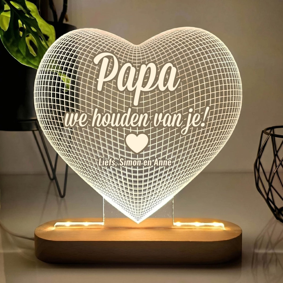 Hartlampje voor Papa - Bella Mia