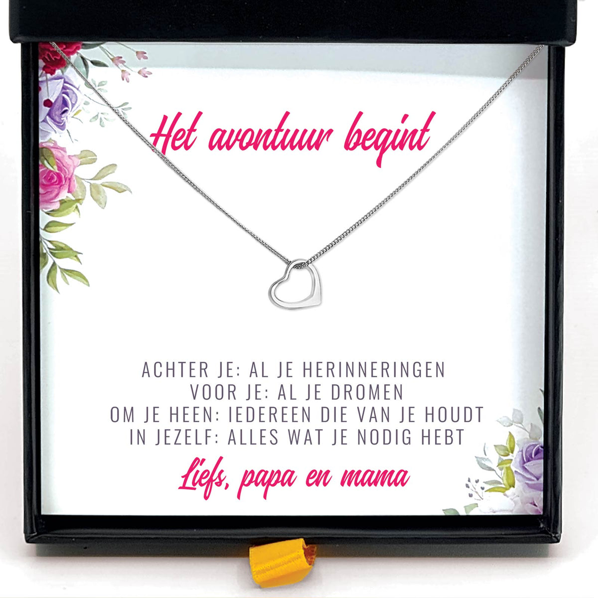 Het avontuur begint - Hart Ketting - Bella Mia