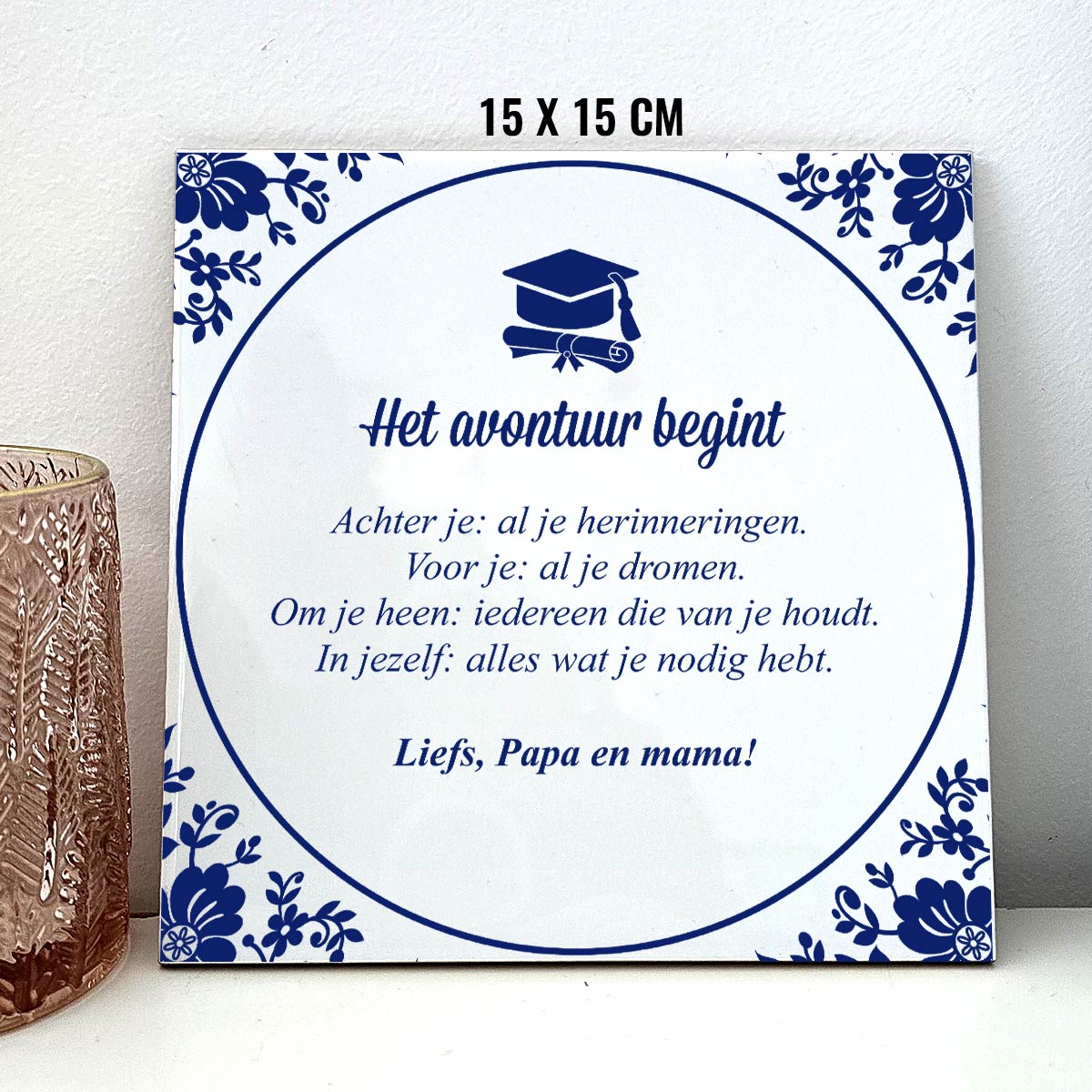 Het avontuur begint - Keramisch Tegeltje - Bella Mia