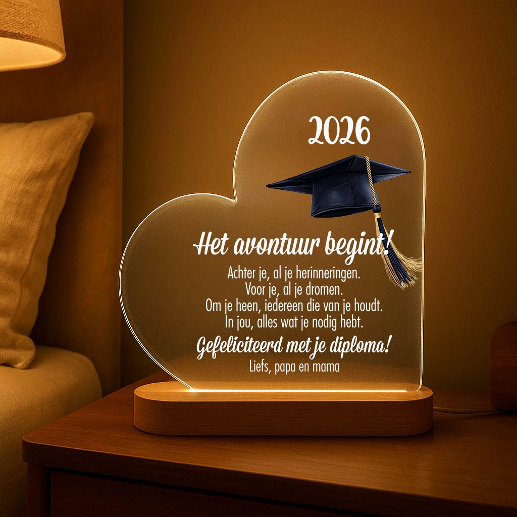 Het avontuur begint - Ledlamp - Bella Mia