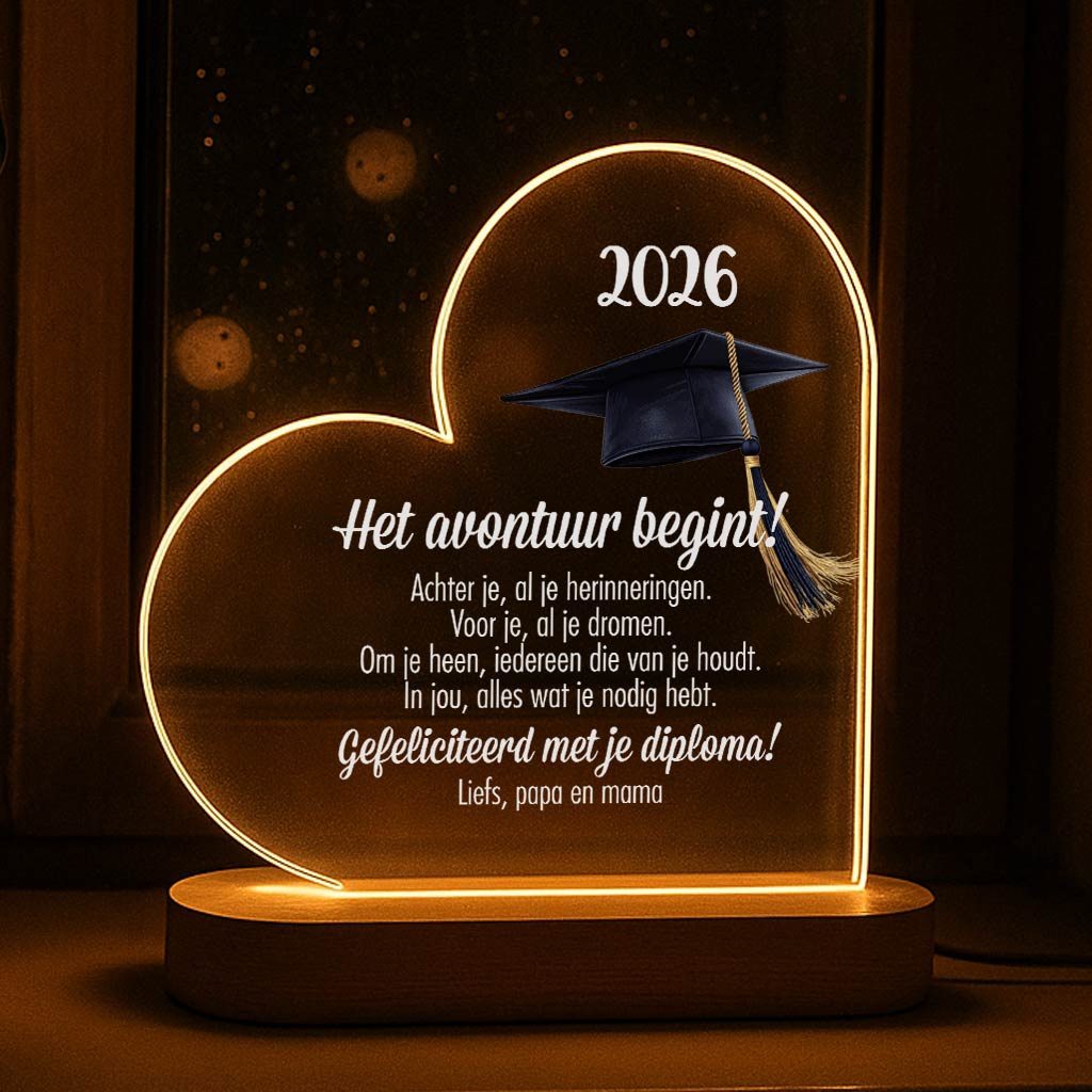 Het avontuur begint - Ledlamp - Bella Mia