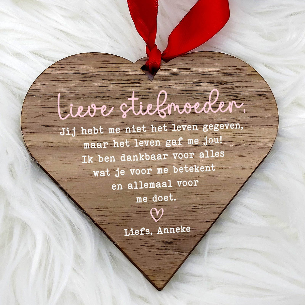 Het leven gaf me jou - Hart van walnoot hout - Bella Mia