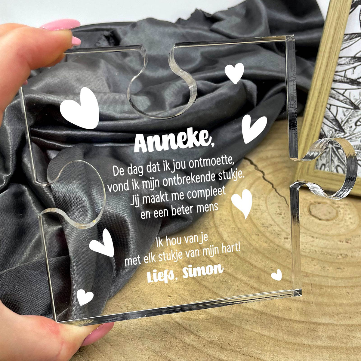 Het ontbrekende stukje - Plexiglas Puzzelstukje - Bella Mia