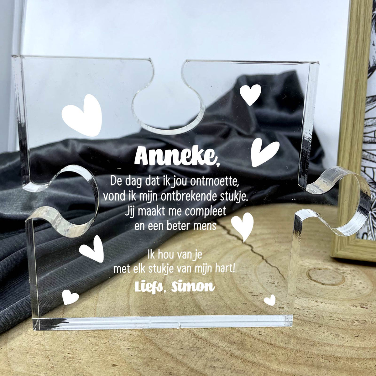 Het ontbrekende stukje - Plexiglas Puzzelstukje - Bella Mia