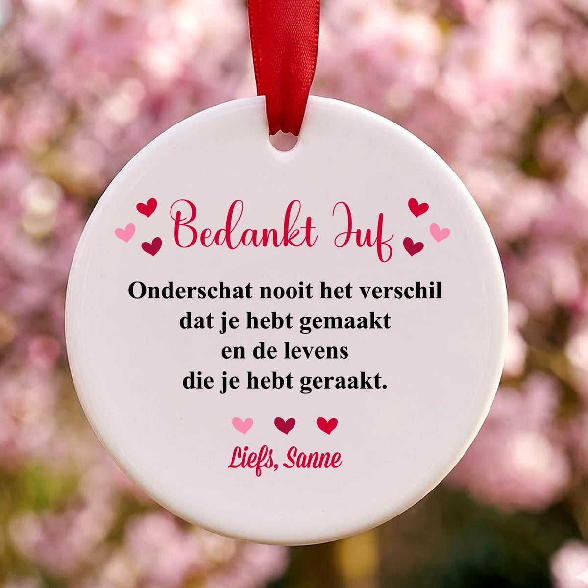 Het verschil dat een juf maakt - Cadeau van Keramiek - Bella Mia