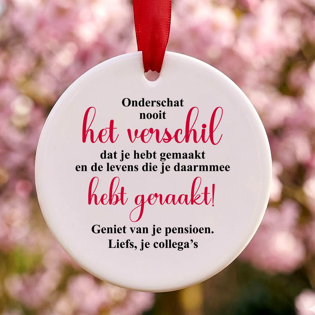 Het verschil - Keramiek Pensioen Cadeau - Bella Mia