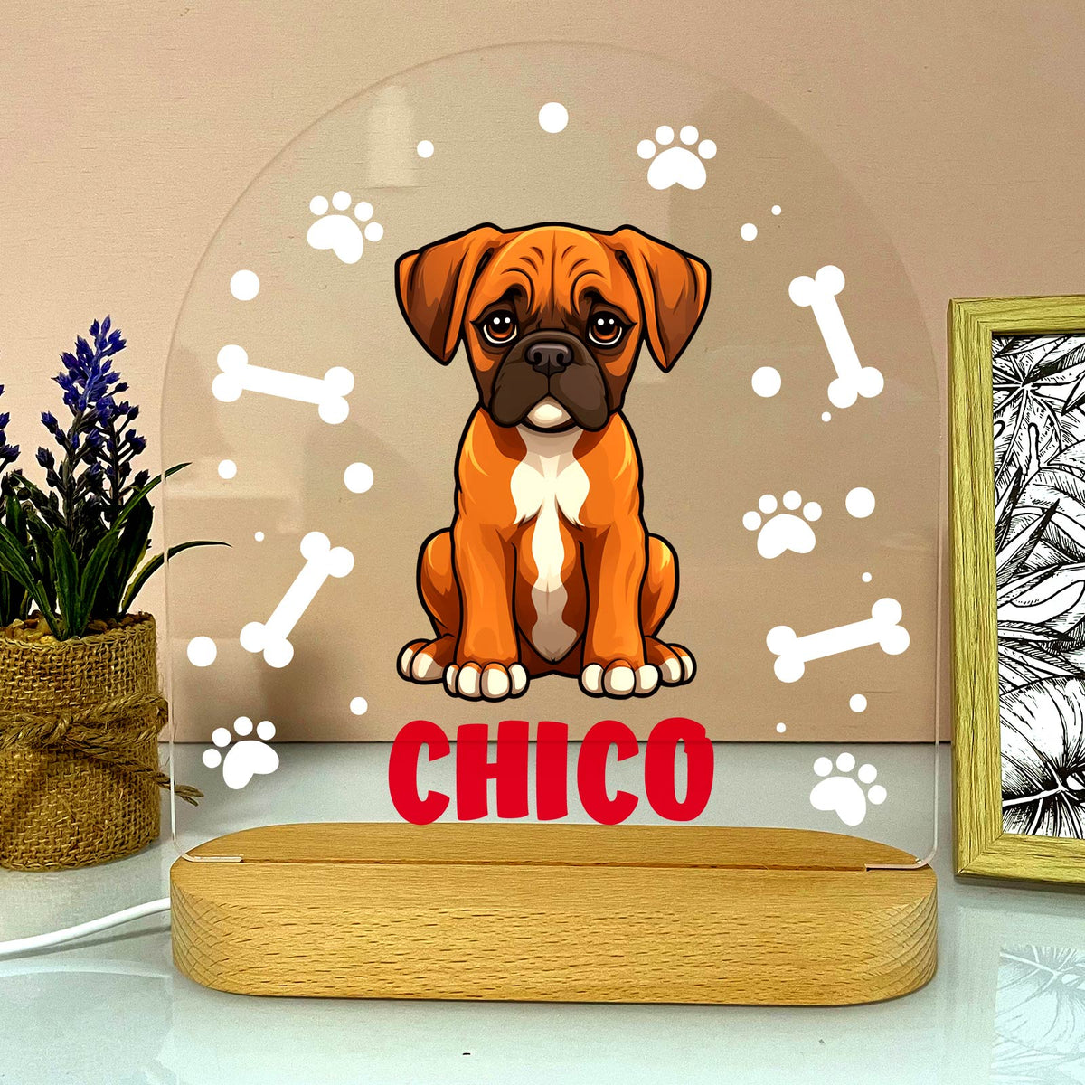 Hondenrassen met Namen Ledlamp - Bella Mia