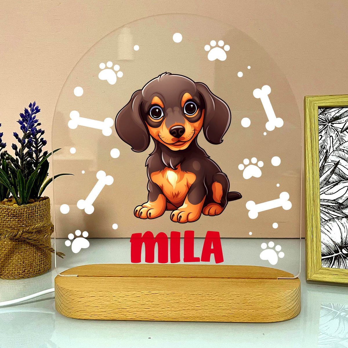 Hondenrassen met Namen Ledlamp - Bella Mia